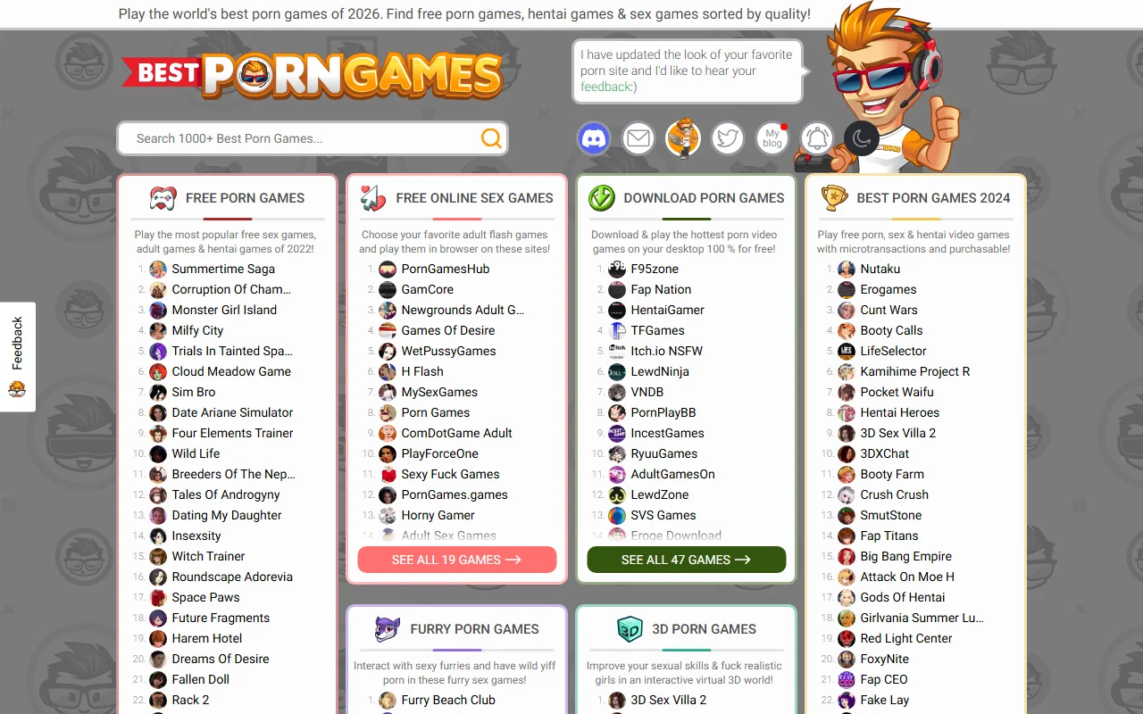 Screenshot of Bestporngamescom